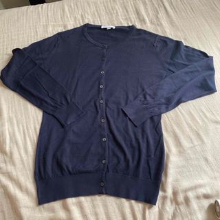 ジョンスメドレー(JOHN SMEDLEY)のジョンスメドレー　カーディガン　紺　M レディース(カーディガン)