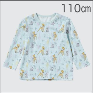 ユニクロ(UNIQLO)の【新品未使用】ユニクロ ベビー バンビグラフィックTシャツ 110(Tシャツ/カットソー)