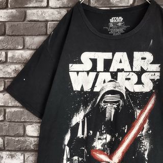 TV&MOVIE - 超オーバーサイズスターウォーズカイロレンムービーtシャツTシャツ映画黒ビッグロゴ