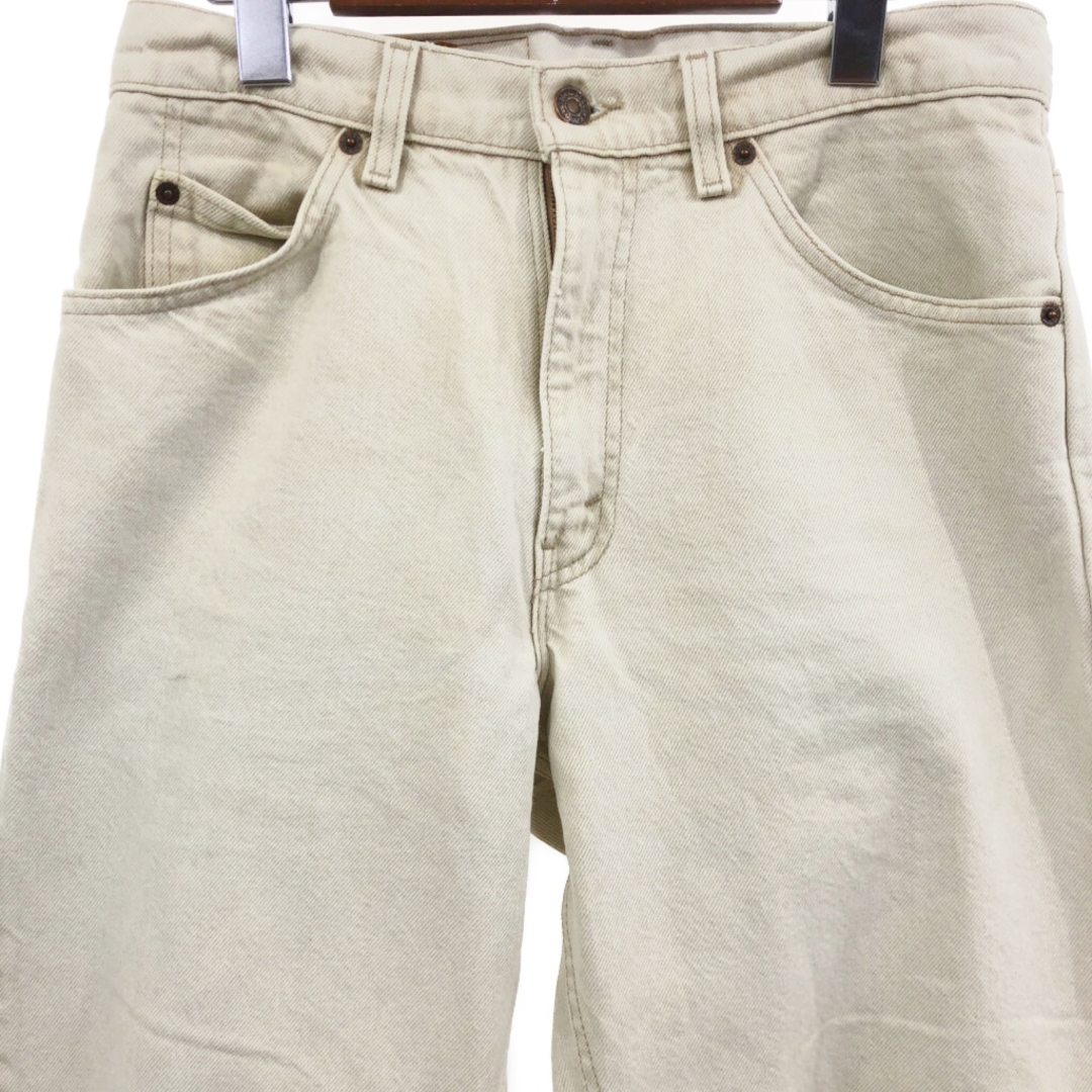 Levi's(リーバイス)の90年代 USA製 Levi's リーバイス 550 デニムパンツ ホワイト (メンズ W31 L30) 中古 古着 Q7301 メンズのパンツ(デニム/ジーンズ)の商品写真