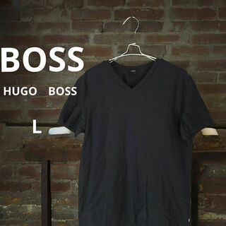 ヒューゴボス(HUGO BOSS)のHUGO BOSS　ヒューゴ・ボス　VネックベーシックTシャツ　Lサイズ(Tシャツ/カットソー(半袖/袖なし))