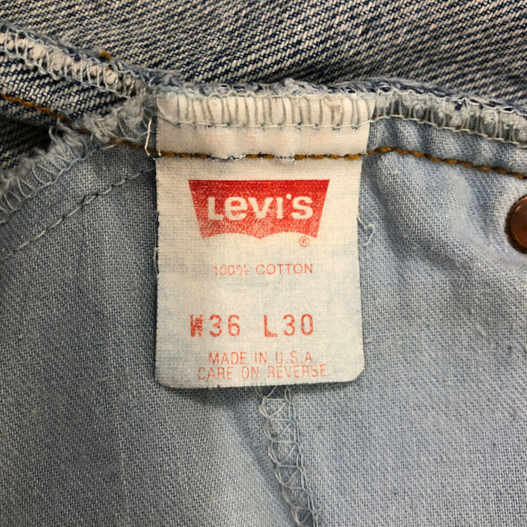 Levi's(リーバイス)の90年代 USA製 Levi's リーバイス 505 デニムパンツ ホワイト (メンズ W36 L30) 中古 古着 Q7303 メンズのパンツ(デニム/ジーンズ)の商品写真