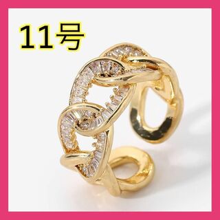 ①030b10ジルコニアリング指輪ゴールド　シルバー　アクセサリー　石　プチプラ(リング(指輪))