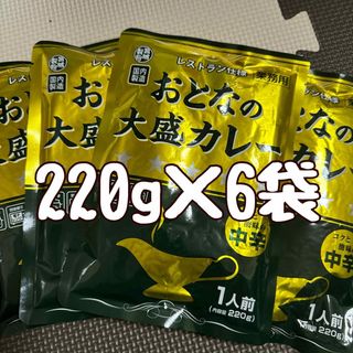 レトルトカレーおとなの大盛りカレー中辛220g6袋(レトルト食品)