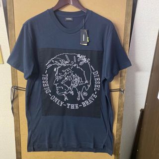 ディーゼル(DIESEL)の【新品】DIESEL ブランドマーク刺繍Tシャツ Mサイズ(Tシャツ/カットソー(半袖/袖なし))