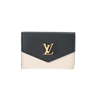 ルイヴィトン(LOUIS VUITTON)のルイヴィトン  ポルトフォイユ ロックミニ 三つ折り財布 黒/クリーム/ピ(財布)