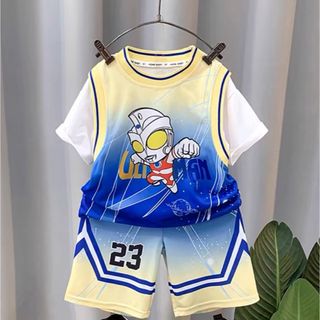 ★新品 ★ ウルトラマン服 セット夏春 キッズ 子供服 速乾性 130(Tシャツ/カットソー)