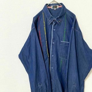 ナチュラルヴィンテージ(natuRAL vintage)のシャツ 長袖 ボタンダウン 総柄 太アーム コットン LL ヴィンテージ(シャツ)