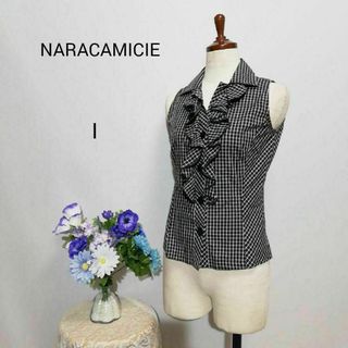 ナラカミーチェ(NARACAMICIE)のナラカミーチェ　極上美品　ノースリーブ　ブラウス　チェック　М(シャツ/ブラウス(半袖/袖なし))