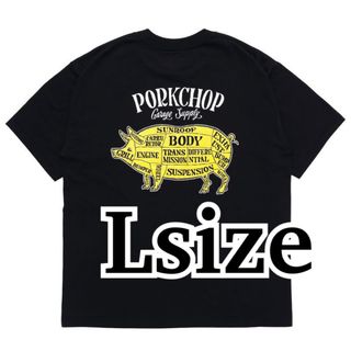 ポークチョップ　Tシャツ/PORKCHOP BLACK YL L キムタク(Tシャツ/カットソー(半袖/袖なし))