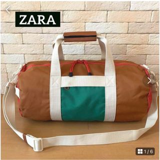 ザラ(ZARA)のZARA ボストンバッグ マルチカラー 2way ドラムバッグ(ドラムバッグ)