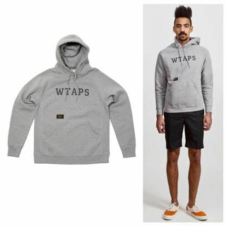 ダブルタップス(W)taps)のWTAPS ヘビーウェイトパイルパーカー グレー DESIGN HOODY 厚手(パーカー)