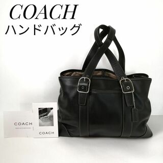 コーチ(COACH)の✨早いもの勝ち✨COACH  ハンドバッグ　レザー　ブラック(ハンドバッグ)
