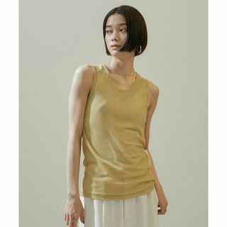サロンアダムエロぺ(SALON adam et rope')の【イエロー（80）】nu=layerスクープネックタンクトップ(タンクトップ)