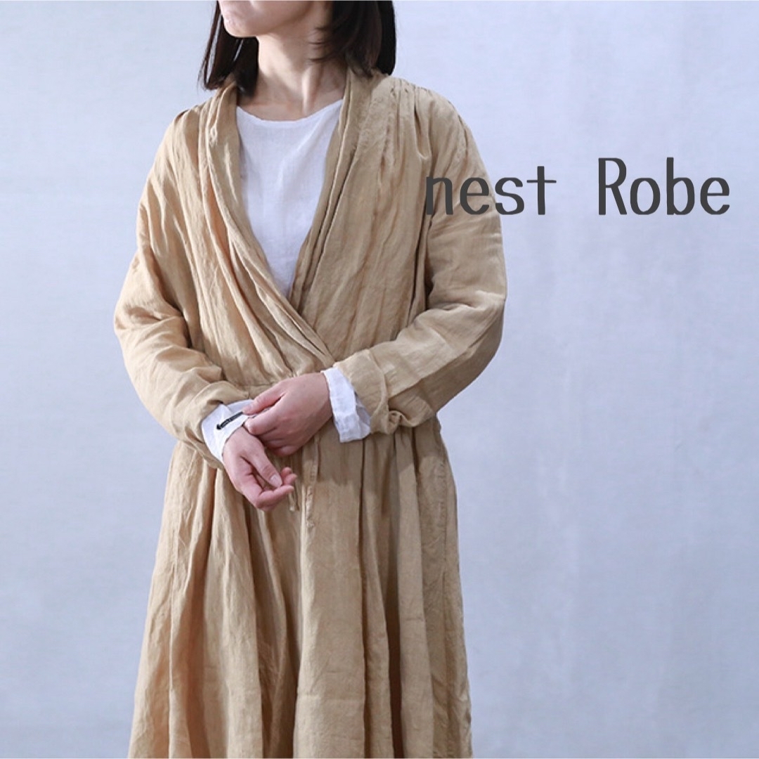 nest Robe - nest Robe 近江晒し ロングワンピースの通販 by nest Robe - nest Robe 近江晒し ロングワンピースの通販 by