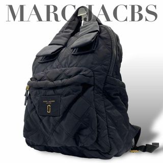 マークジェイコブス(MARC JACOBS)の美品 MARC JACOBS リュック キルティング Jマーク ブラック　美品(リュック/バックパック)