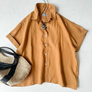 極美品✨　マーガレットハウエル　ヨーロッパリネン　シャツ　LINEN VOILE