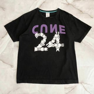 キューン(CUNE)のA13169 CUNE キューン　24ロゴプリントTシャツ　ブラック　L(Tシャツ/カットソー(半袖/袖なし))