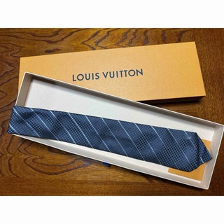 LOUIS VUITTON - 美品　ルイヴィトン　Louis Vitton ブラック　グレー　ダミエ　ネクタイ