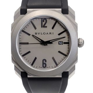 ブルガリ(BVLGARI)のTh552301 ブルガリ オクト オリジナーレ BG041C14TVD/BGO41T グレー×ブラック系 自動巻き チタン×ラバーベルト 腕時計 BVLGARI 超美品・中古(腕時計(アナログ))