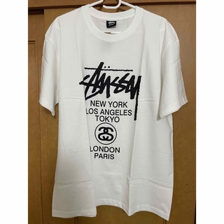 Lサイズ　ステューシー ワールドツアー SS24 Tシャツ "ホワイト"(Tシャツ/カットソー(半袖/袖なし))