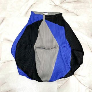 プリーツプリーズイッセイミヤケ(PLEATS PLEASE ISSEY MIYAKE)のA13199 プリーツプリーズ　カラーブロックバルーンサルエルパンツ　5 変形(サルエルパンツ)