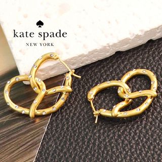 kate spade new york - 【新品♠️本物】ケイトスペード プレッツェル フープピアス