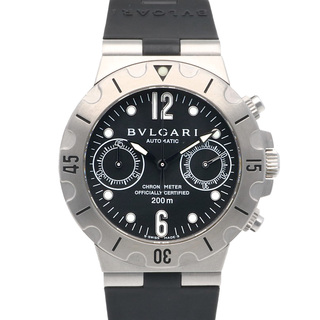 ブルガリ(BVLGARI)のブルガリ ディアゴノ スクーバ クロノグラフ 腕時計 時計 ステンレススチール SCB38S 自動巻き メンズ 1年保証 BVLGARI  中古(腕時計(アナログ))