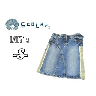 スカラー(ScoLar)のレディースS◇SCOLAR◇サイドラインデニムスカート(ミニスカート)