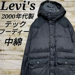 リーバイス(Levi's)の【w349】USA古着リーバイス00sテックフルジップジャケット中綿フーディー黒(その他)