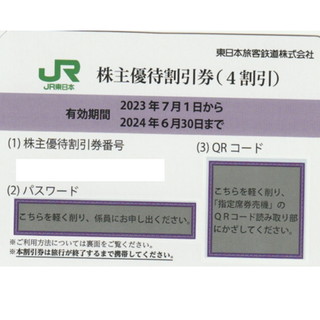 東日本旅客鉄道　株主優待割引券　JR東(鉄道乗車券)