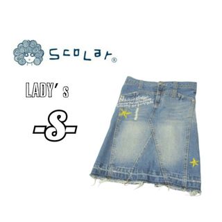 ScoLar - レディースS◇SCOLAR◇刺繍デザインデニムスカート