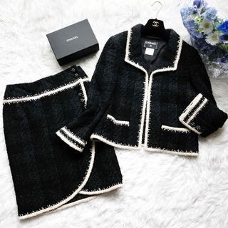 CHANEL - 美品　CHANELシャネル　ツイード　グリポア　スーツ　セットアップ　トリミング