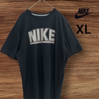 NIKE - 古着！NIKE/ナイキ　ロゴＴシャツ　ブラック　XL 割れロゴ