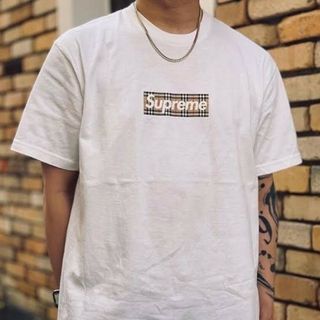 シュプリーム(Supreme)のSupreme × Burberry Box Logo Tee "ホワイト"(Tシャツ/カットソー(半袖/袖なし))