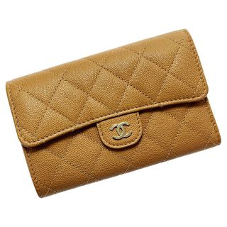 シャネル(CHANEL)の☆☆CHANEL シャネル タイムレスクラシック AP0232 ブラウン 3つ折り財布 キャビアスキン レディース ゴールド金具(財布)