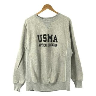 Buzz Rickson's - BUZZ RICKSON'S / バズリクソンズ | USMA HORIZONTAL KNITTING SWEAT SHIRTS USMAプリント リバースウィーブ スウェット | L | ヘザーグレー | メンズ