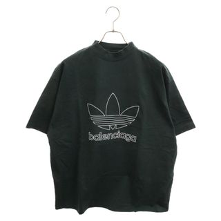 バレンシアガ(Balenciaga)のBALENCIAGA バレンシアガ ×adidas アディダス 22AW Oversized Tee ロゴプリントオーバーサイズクルーネック半袖Tシャツ ブラック 723976(Tシャツ/カットソー(半袖/袖なし))