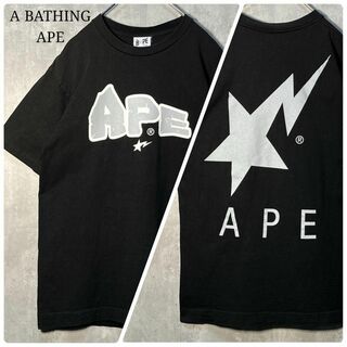 A BATHING APE - A BATHING APE ベイシング エイプ 両面プリント Tシャツ Lサイズ