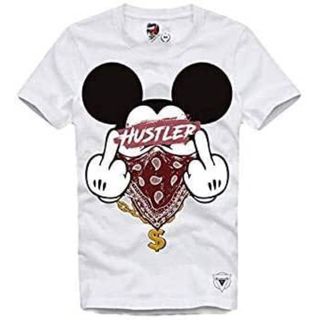 E1SYNDICATE Tシャツ S A.C.A.B HUSTLER ホワイト(Tシャツ/カットソー(半袖/袖なし))