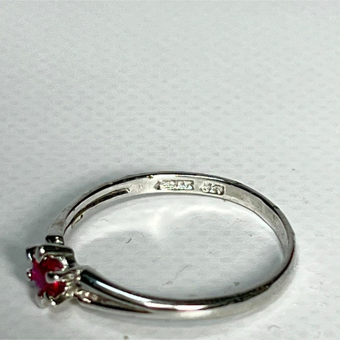 ルビー　リング　シルバー　指輪　誕生石　鑑定済み　刻印有り レディースのアクセサリー(リング(指輪))の商品写真