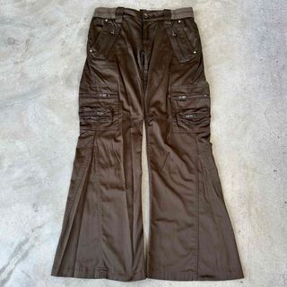 【archive】y2k bondage flare cargo pants