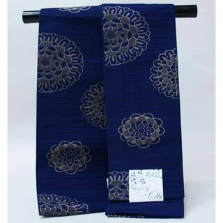 半幅帯 浴衣帯 細帯 日本製 紺色 リバーシブル NO40433(浴衣帯)
