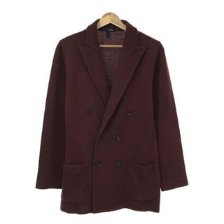 ラルディーニ(LARDINI)の【美品】  LARDINI / ラルディーニ | ウール サイドスリット ダブルニットジャケット | M | ボルドー | メンズ(その他)