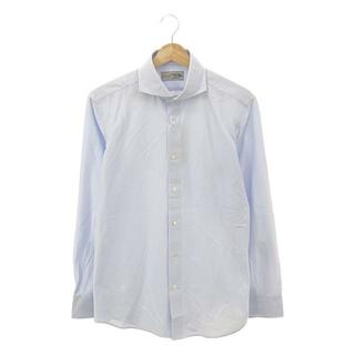 【新品】  None / | MAKER'S SHIRT KAMAKURA / メーカーズシャツ鎌倉 Traveler ストライプシャツ | 15 1/2 | ブルー | メンズ(Tシャツ/カットソー(七分/長袖))