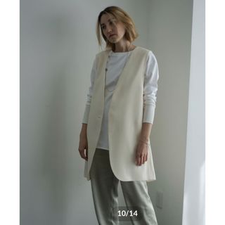 ノーリーズ(NOLLEY'S)の超美品⭐︎COMME GILET ⭐︎ ジレ⭐︎ ホワイト(ベスト/ジレ)