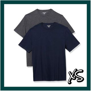 匿名配送❣️Tシャツ クルーネック XS ネイビー グレー 無地 メンズ 半袖(Tシャツ/カットソー(半袖/袖なし))