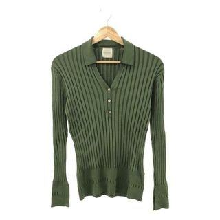 ジョンリンクス(jonnlynx)のjonnlynx / ジョンリンクス | knit shirts リブニットシャツ | M | グリーン | レディース(シャツ/ブラウス(長袖/七分))