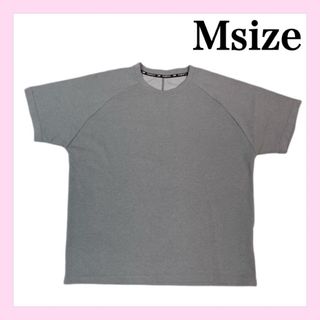 メンズ　ランニングTシャツ   Mサイズ　グレー　ビッグシルエット　反射シート(Tシャツ/カットソー(半袖/袖なし))