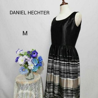 D HECHTER 超極上美品　シルク100%　ひざ丈ワンピース　Мサイズ(ひざ丈ワンピース)